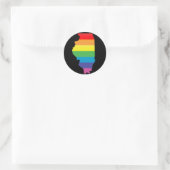 illinois pride. ronde sticker (Tas)