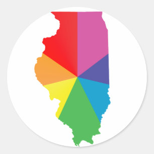 illinois pride. ronde sticker