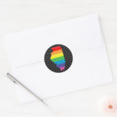 illinois pride. ronde sticker (Envelop)