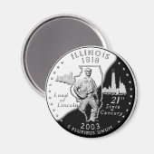 Illinois Quarter Magneet (Voorkant / Achterkant)