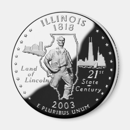 Illinois Quarter Magneet (Voorkant)