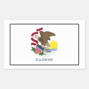 Illinois Rechthoekige Sticker