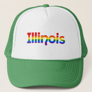 Illinois Regenboog tekst Hoed Trucker Pet