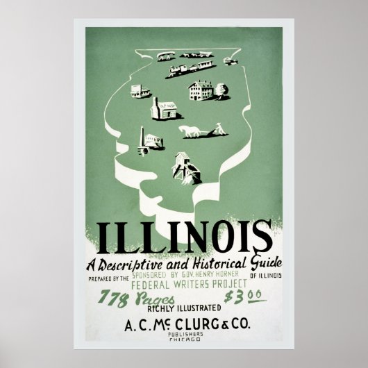  Illinois reisgids en Poster (Voorkant)