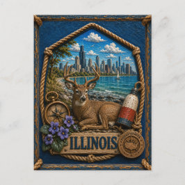 Illinois Reisherinneringen Briefkaart