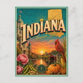 Illinois Retro Reis Souvenir Prentbriefkaart Briefkaart