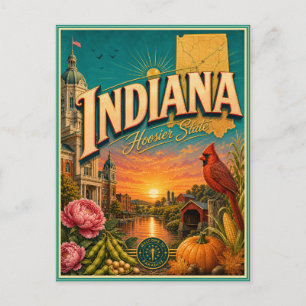 Illinois Retro Reis Souvenir Prentbriefkaart Briefkaart