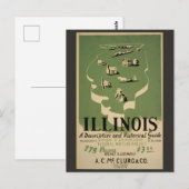  Illinois Retro Reisgids Briefkaart (Voorkant / Achterkant)