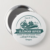 Illinois River (raften 2) Ronde Button 4,0 Cm (Voorkant /achterkant)