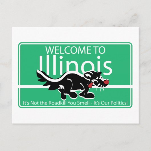 Illinois Road Sign Briefkaart (Voorkant)
