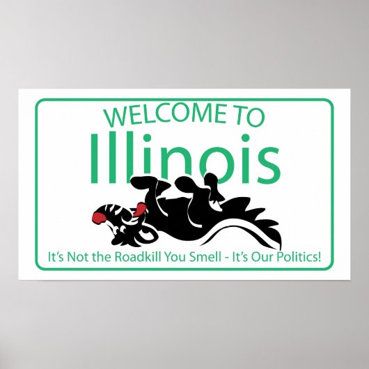 Illinois Road Sign Poster (Voorkant)