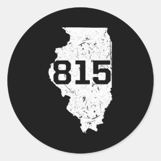 Illinois Rockford Joliet Area Code 815 Midwest Ronde Sticker