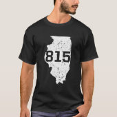 Illinois Rockford Joliet Area Code 815 Midwest T-shirt (Voorkant)