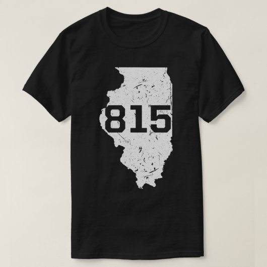 Illinois Rockford Joliet Area Code 815 Souvenir Gi T-shirt (Design voorkant)
