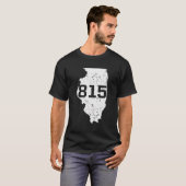 Illinois Rockford Joliet Area Code 815 Souvenir Gi T-shirt (Voorkant volledig)