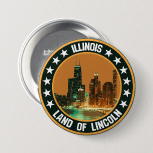 Illinois Ronde Button 7,6 Cm