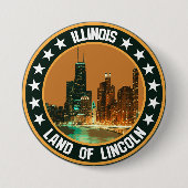 Illinois Ronde Button 7,6 Cm (Voorkant)