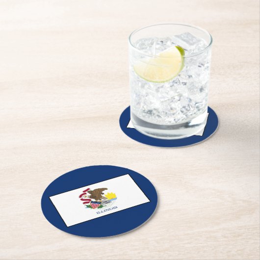 Illinois Ronde Kartonnen Onderzetter (Insitu)