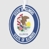 Illinois Round Emblem Ornament (voorkant)