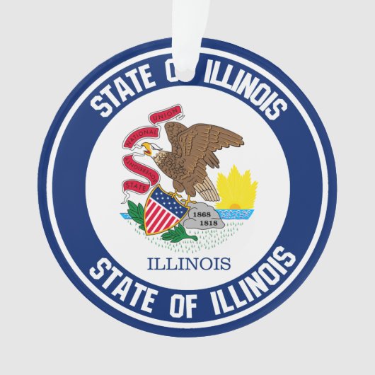 Illinois Round Emblem Ornament (voorkant)