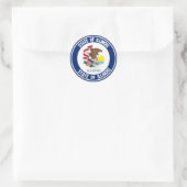 Illinois Round Emblem Ronde Sticker (Tas)