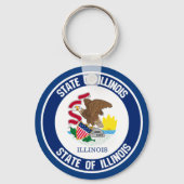 Illinois Round Emblem Sleutelhanger (Voorkant)