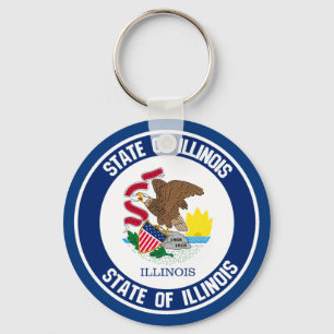Illinois Round Emblem Sleutelhanger