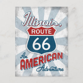 Illinois Route 66 Amerika Briefkaart