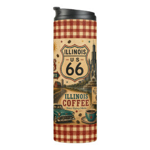 Illinois Route 66 Coffee Wegcafe Glow Thermosbeker