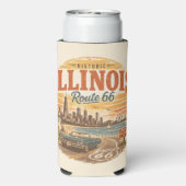 Illinois Route 66 Meerfront Chill Time Seltzer Blikjeskoeler (Seltzer Achterkant)