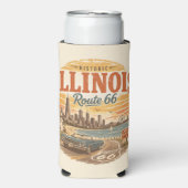 Illinois Route 66 Meerfront Chill Time Seltzer Blikjeskoeler (Seltzer Voorkant)