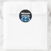 Illinois Route 66 Ronde Sticker (Tas)
