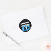 Illinois Route 66 Ronde Sticker (Envelop)