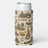 Illinois Route 66 Skyline Chill Seltzer Blikjeskoeler (Seltzer Achterkant)