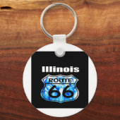 Illinois Route 66 Sleutelhanger (Voorkant)