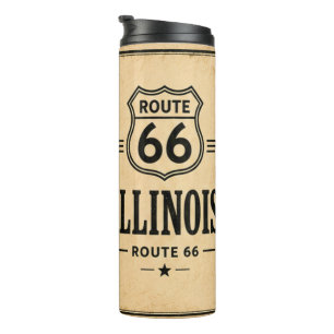 Illinois Route 66 Vintage Roadtrip Drinkware Thermosbeker