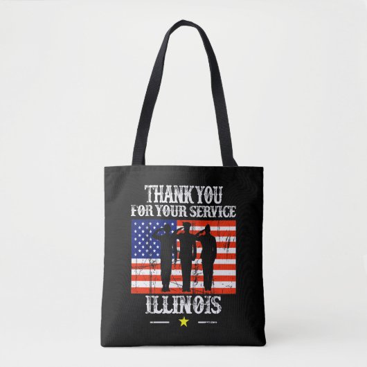 ILLINOIS Schattigee Amerikaanse staat Canvas tas (Voorkant)