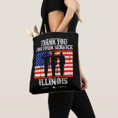 ILLINOIS Schattigee Amerikaanse staat Canvas tas (Dichtbij)