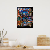 Illinois Schedel Kunstprint | State of Mind Poster (Keuken)