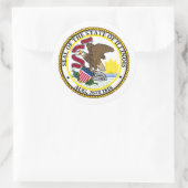 Illinois Seal, Illinois Ronde Sticker (Tas)
