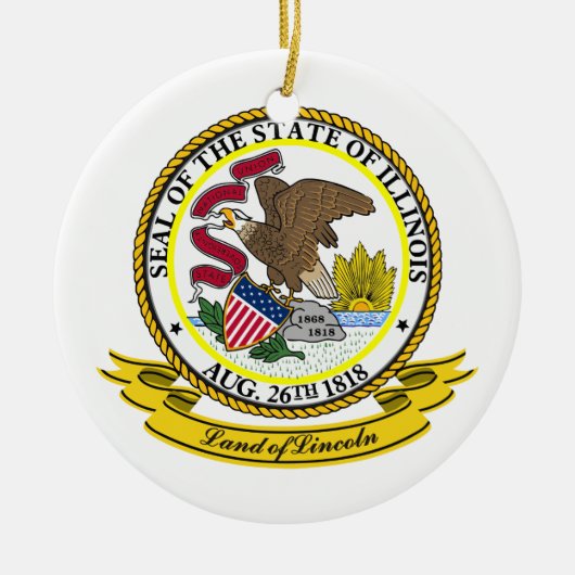 Illinois Seal Keramisch Ornament (Voorkant)