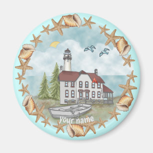 Illinois Shells Lighthouse-magneet Magneet