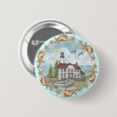 Illinois Shells Lighthouse pin badge Ronde Button 5,7 Cm (Voorkant /achterkant)
