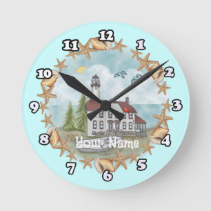 Illinois Shells Vuurtorenklok Ronde Klok