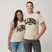  Illinois Shirt, Patriottisch geschenk voor vrouwe T-shirt (Unisex)