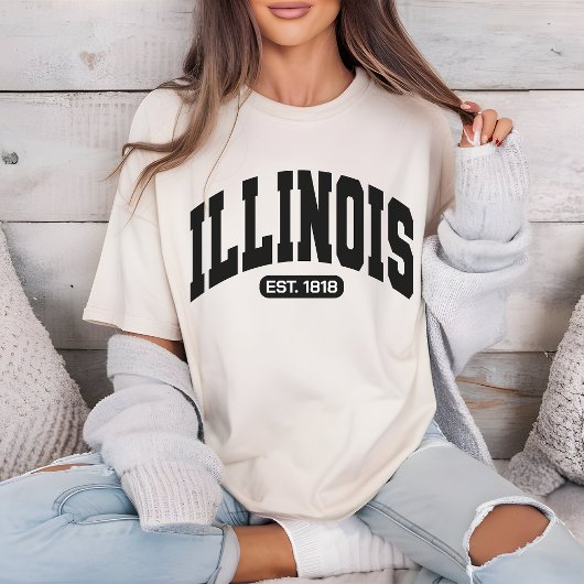  Illinois Shirt, Patriottisch geschenk voor vrouwe T-shirt