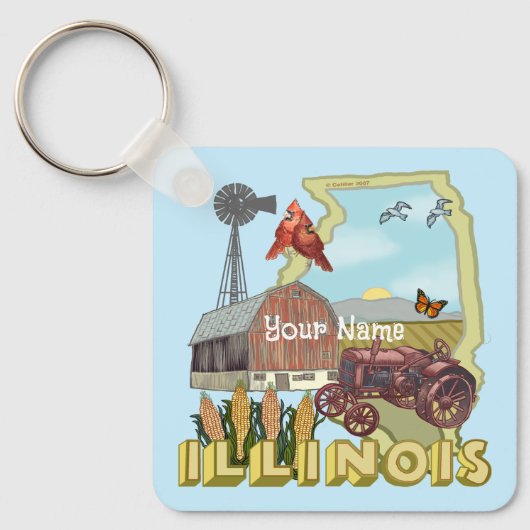 Illinois Sleutelhanger (Voorkant)