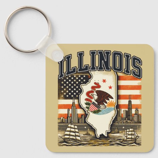 Illinois Sleutelhanger (Voorkant)