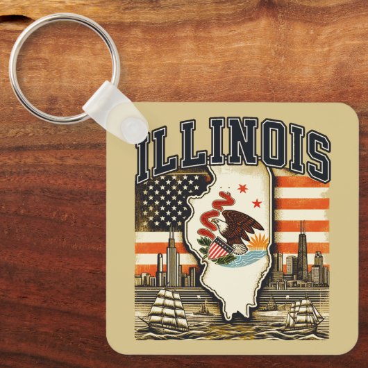 Illinois Sleutelhanger (Voorkant)