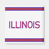 Illinois Square Magnet (Voorkant)